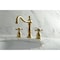 Kingston Brass KS1977BX 8" Widespread Bathroom Faucet, Brushed Brass KS1977BX - alternate 3